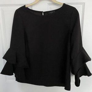 J. Crew Tiered bell-sleeve top EUC